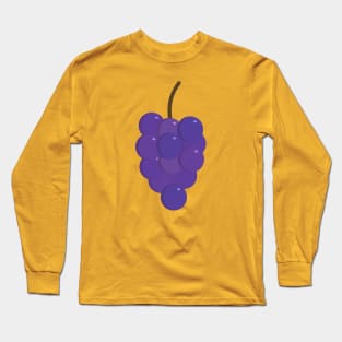 Bunches of purple grapes icon in flat design Long Sleeve T-Shirt